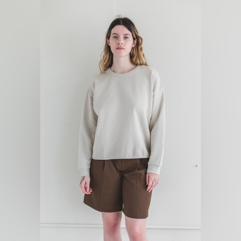 Micaela Greg Slub Sweatshirt in Mist, Medium, Like New